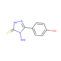 Nn1c(-c2ccc(O)cc2)n[nH]c1=S ZINC000013532602