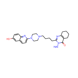 Nn1c(CCCCN2CCN(c3ccc4cc(O)ccc4n3)CC2)nc2c(c1=O)CCCC2 ZINC000064448337