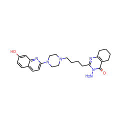 Nn1c(CCCCN2CCN(c3ccc4ccc(O)cc4n3)CC2)nc2c(c1=O)CCCC2 ZINC000064447843