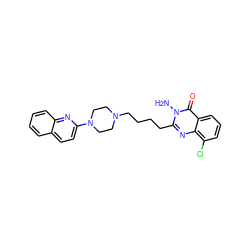 Nn1c(CCCCN2CCN(c3ccc4ccccc4n3)CC2)nc2c(Cl)cccc2c1=O ZINC000059854954