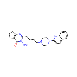 Nn1c(CCCCN2CCN(c3ccc4ccccc4n3)CC2)nc2c(c1=O)CCC2 ZINC000059855333