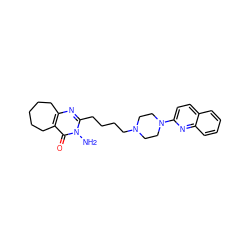 Nn1c(CCCCN2CCN(c3ccc4ccccc4n3)CC2)nc2c(c1=O)CCCCC2 ZINC000034480422