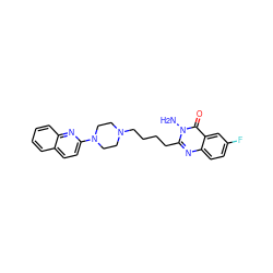 Nn1c(CCCCN2CCN(c3ccc4ccccc4n3)CC2)nc2ccc(F)cc2c1=O ZINC000064447793