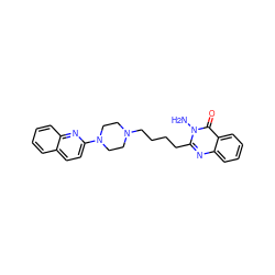 Nn1c(CCCCN2CCN(c3ccc4ccccc4n3)CC2)nc2ccccc2c1=O ZINC000064454330