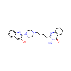 Nn1c(CCCCN2CCN(c3nc4ccccc4cc3O)CC2)nc2c(c1=O)CCCC2 ZINC000064436538