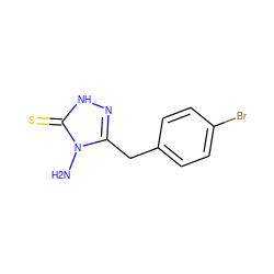 Nn1c(Cc2ccc(Br)cc2)n[nH]c1=S ZINC000018114529