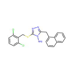 Nn1c(Cc2cccc3ccccc23)nnc1SCc1c(Cl)cccc1Cl ZINC000003260191