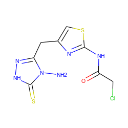 Nn1c(Cc2csc(NC(=O)CCl)n2)n[nH]c1=S ZINC000028712123