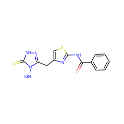 Nn1c(Cc2csc(NC(=O)c3ccccc3)n2)n[nH]c1=S ZINC000028712125