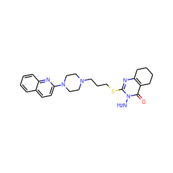 Nn1c(SCCCN2CCN(c3ccc4ccccc4n3)CC2)nc2c(c1=O)CCCC2 ZINC000059854314