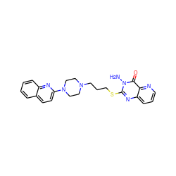 Nn1c(SCCCN2CCN(c3ccc4ccccc4n3)CC2)nc2cccnc2c1=O ZINC000059855859