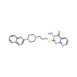 Nn1c(SCCCN2CCN(c3ccc4ccccc4n3)CC2)nc2ncccc2c1=O ZINC000059855851