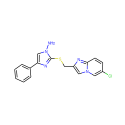 Nn1cc(-c2ccccc2)nc1SCc1cn2cc(Cl)ccc2n1 ZINC000004251796