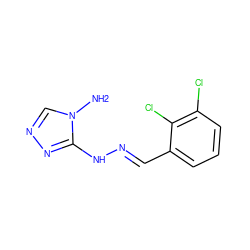 Nn1cnnc1N/N=C/c1cccc(Cl)c1Cl ZINC000004189047