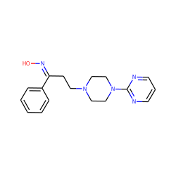 O/N=C(/CCN1CCN(c2ncccn2)CC1)c1ccccc1 ZINC000036476201