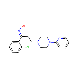 O/N=C(\CCN1CCN(c2ccccn2)CC1)c1ccccc1Cl ZINC000036476169