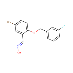 O/N=C/c1cc(Br)ccc1OCc1cccc(F)c1 ZINC000100891182