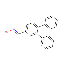 O/N=C/c1ccc(-c2ccccc2)c(-c2ccccc2)c1 ZINC000013526878