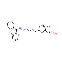 O/N=C/c1nc(CCCCCNc2c3c(nc4ccccc24)CCCC3)ccc1O ZINC000169310261