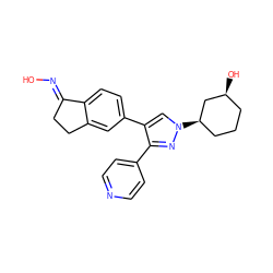 O/N=C1\CCc2cc(-c3cn([C@@H]4CCC[C@H](O)C4)nc3-c3ccncc3)ccc21 ZINC000040430336