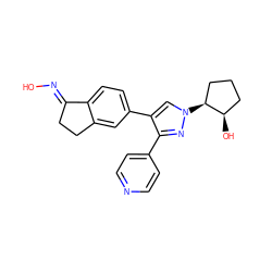 O/N=C1\CCc2cc(-c3cn([C@H]4CCC[C@H]4O)nc3-c3ccncc3)ccc21 ZINC000040973128