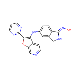 O/N=C1\NCc2cc(Nc3c(-c4ncccn4)oc4cnccc34)ccc21 ZINC000066075021