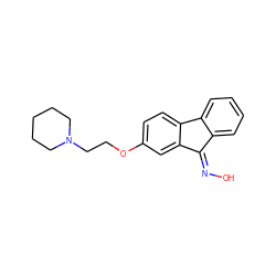 O/N=C1\c2ccccc2-c2ccc(OCCN3CCCCC3)cc21 ZINC000100920927