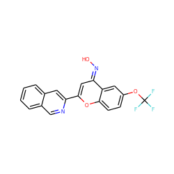 O/N=c1\cc(-c2cc3ccccc3cn2)oc2ccc(OC(F)(F)F)cc12 ZINC000117375133