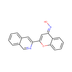 O/N=c1\cc(-c2cc3ccccc3cn2)oc2ccccc12 ZINC000117367602