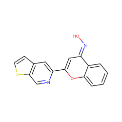 O/N=c1\cc(-c2cc3ccsc3cn2)oc2ccccc12 ZINC000117399728