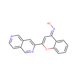 O/N=c1\cc(-c2cc3cnccc3cn2)oc2ccccc12 ZINC001772654243