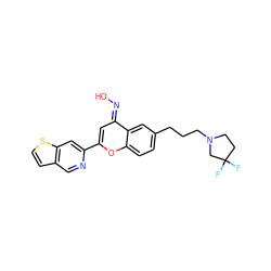 O/N=c1\cc(-c2cc3sccc3cn2)oc2ccc(CCCN3CCC(F)(F)C3)cc12 ZINC001772647655