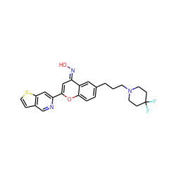 O/N=c1\cc(-c2cc3sccc3cn2)oc2ccc(CCCN3CCC(F)(F)CC3)cc12 ZINC001772632202