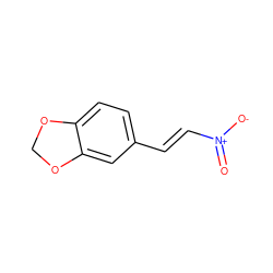 O=[N+]([O-])/C=C/c1ccc2c(c1)OCO2 ZINC000000033976