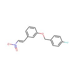 O=[N+]([O-])/C=C/c1cccc(OCc2ccc(F)cc2)c1 ZINC001772626662