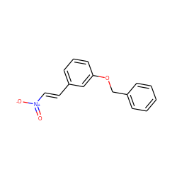 O=[N+]([O-])/C=C/c1cccc(OCc2ccccc2)c1 ZINC000001668103