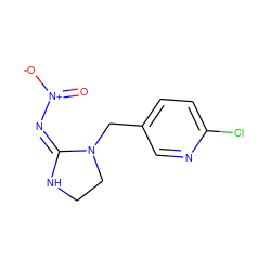 O=[N+]([O-])/N=C1/NCCN1Cc1ccc(Cl)nc1 ZINC000004474604