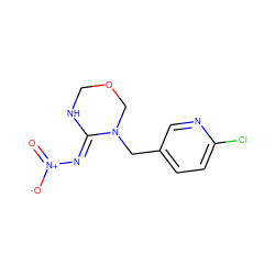 O=[N+]([O-])/N=C1\NCOCN1Cc1ccc(Cl)nc1 ZINC000103290939