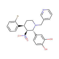 O=[N+]([O-])[C@H]1[C@@H](c2ccccc2Br)CCN(Cc2cccnc2)[C@@H]1c1ccc(O)c(O)c1 ZINC000013521608