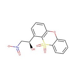 O=[N+]([O-])C[C@H](O)c1cccc2c1S(=O)(=O)c1ccccc1O2 ZINC000013779755