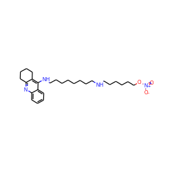 O=[N+]([O-])OCCCCCCNCCCCCCCCNc1c2c(nc3ccccc13)CCCC2 ZINC000040391163