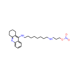 O=[N+]([O-])OCCCNCCCCCCCCNc1c2c(nc3ccccc13)CCCC2 ZINC000040863255