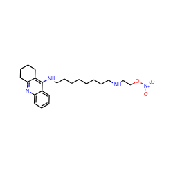 O=[N+]([O-])OCCNCCCCCCCCNc1c2c(nc3ccccc13)CCCC2 ZINC000040861075