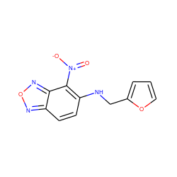 O=[N+]([O-])c1c(NCc2ccco2)ccc2nonc12 ZINC000005051422