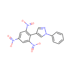 O=[N+]([O-])c1cc([N+](=O)[O-])c(-c2cnn(-c3ccccc3)c2)c([N+](=O)[O-])c1 ZINC000008442400