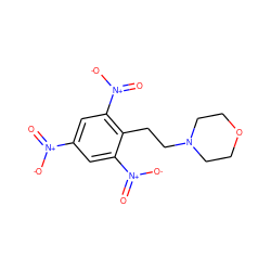 O=[N+]([O-])c1cc([N+](=O)[O-])c(CCN2CCOCC2)c([N+](=O)[O-])c1 ZINC000038142899