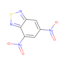 O=[N+]([O-])c1cc([N+](=O)[O-])c2nsnc2c1 ZINC000001736331