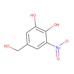 O=[N+]([O-])c1cc(CO)cc(O)c1O ZINC000027988049