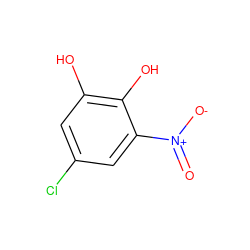 O=[N+]([O-])c1cc(Cl)cc(O)c1O ZINC000027983364