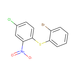 O=[N+]([O-])c1cc(Cl)ccc1Sc1ccccc1Br ZINC000299839967